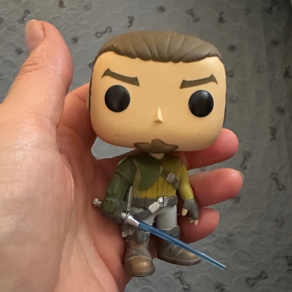 Funko Pop Vinyl Figure with Blue Sword and Green Outfit - Picture 1 of 1